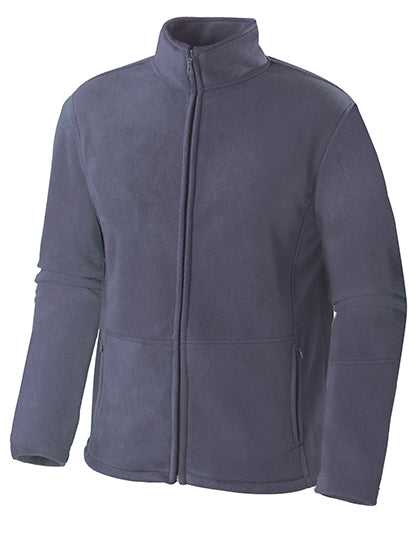 Men´s Full Zip Fleece Jacket in Charcoal, Größe XXL