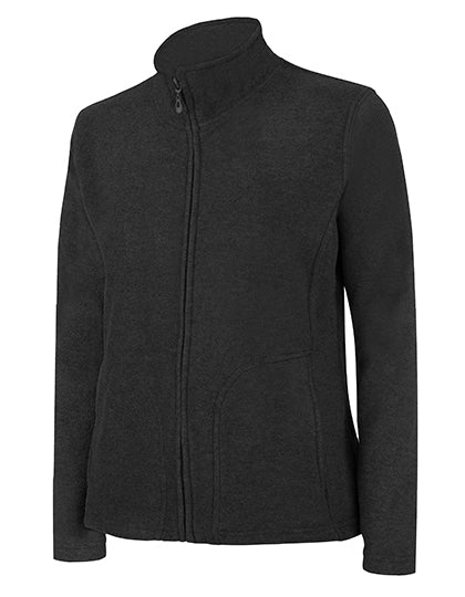 Ladies´ Full Zip Fleece Jacket in Black, Größe XL
