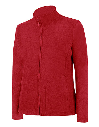 Ladies´ Full Zip Fleece Jacket in Bright Red, Größe XL