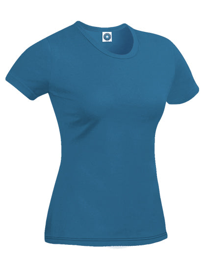 Ladies´ Organic Cotton T-Shirt in Indigo, Größe XL