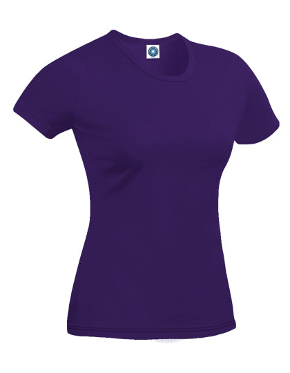 Ladies´ Organic Cotton T-Shirt in Purple, Größe XL