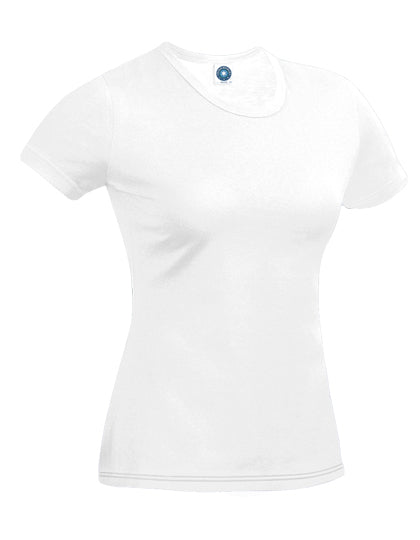 Ladies´ Organic Cotton T-Shirt in White, Größe XL