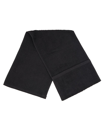 Pocket Gym Towel in Black, Größe 30 x 100 cm