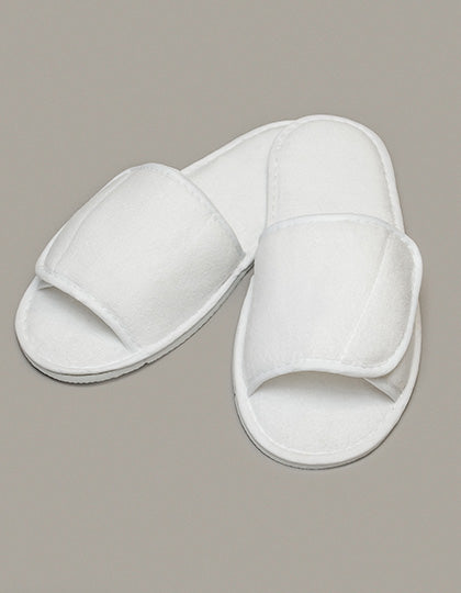 Open Toe Slipper With Hook And Loop Fastening in White, Größe 42-46 (8-11)
