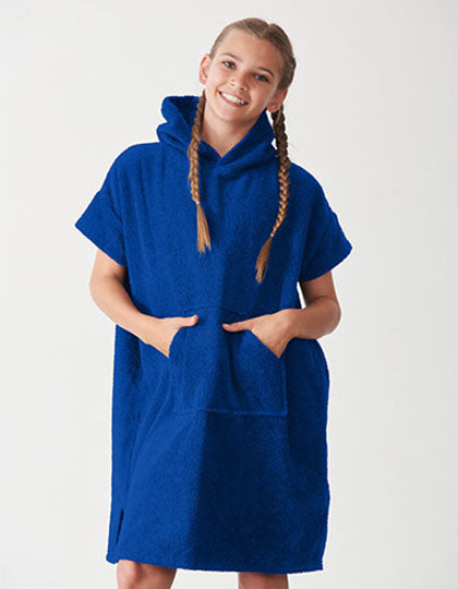 Kids´ Towelling Poncho in Royal, Größe 3/5 years