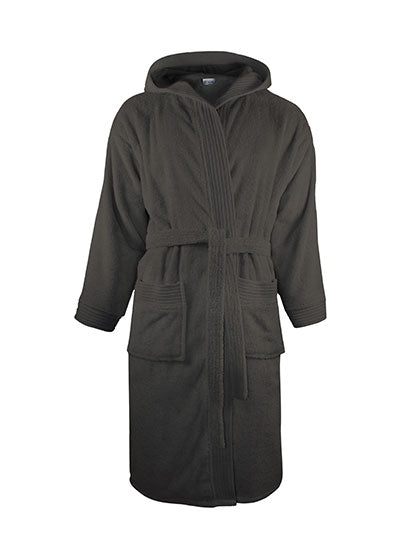 Bathrobe Hooded in Anthracite, Größe XXL/3XL