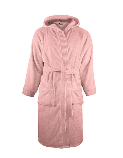 Bathrobe Hooded in Salmon, Größe XXL/3XL