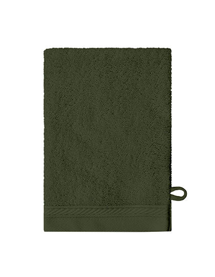 Organic Washcloth in Olive Green, Größe 16 x 21 cm