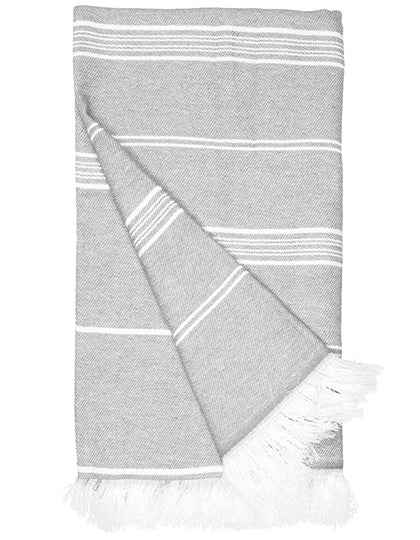 Recycled Hamam Towel in Ash Grey, Größe 100 x 180 cm