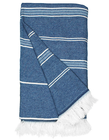 Recycled Hamam Towel in Navy Blue, Größe 100 x 180 cm
