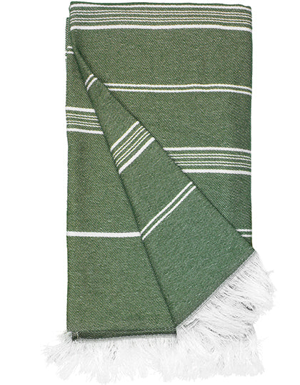 Recycled Hamam Towel in Olive Green, Größe 100 x 180 cm