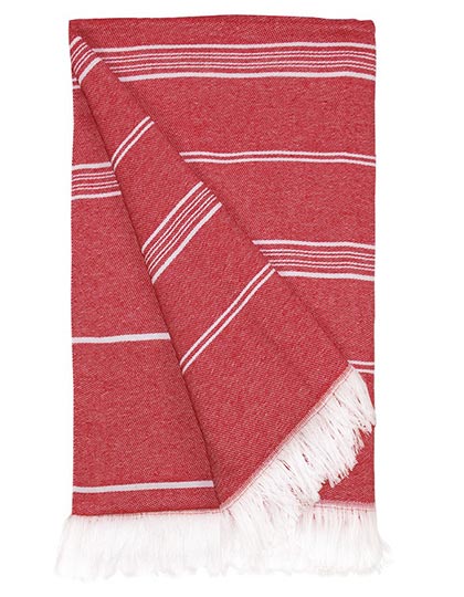 Recycled Hamam Towel in Red, Größe 100 x 180 cm