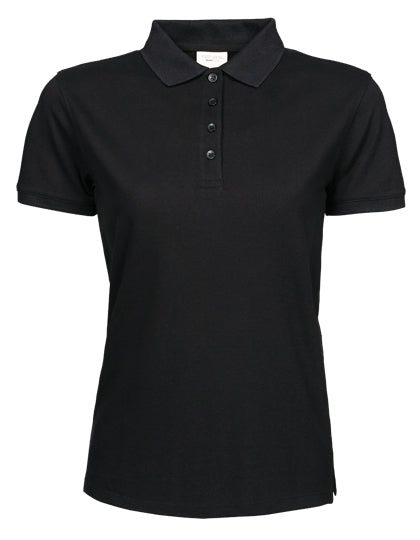Women´s Heavy Polo in Black, Größe 3XL
