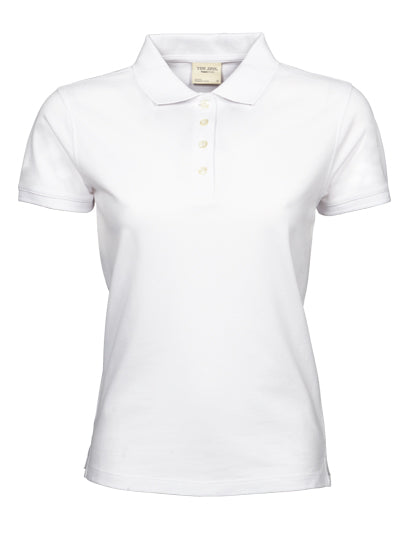 Women´s Heavy Polo in White, Größe 3XL