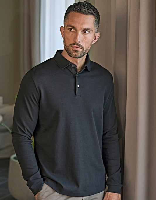 Pima Cotton Long Sleeve Polo
