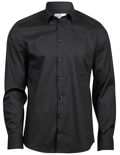 Stretch Luxury Shirt in Black, Größe 3XL