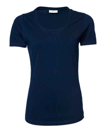 Women´s Stretch Tee in Navy, Größe 3XL