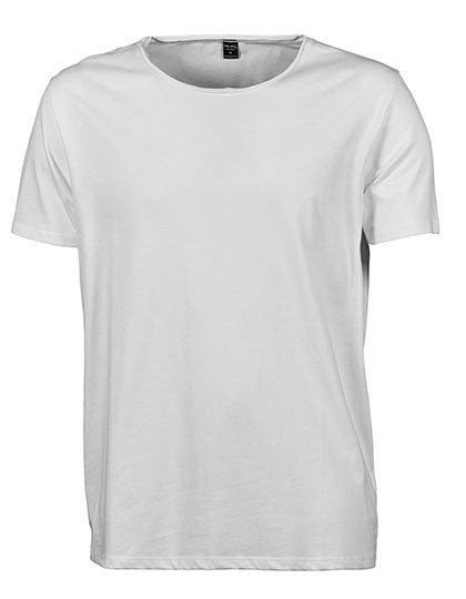 Men´s Raw-Edge Tee in White, Größe 3XL