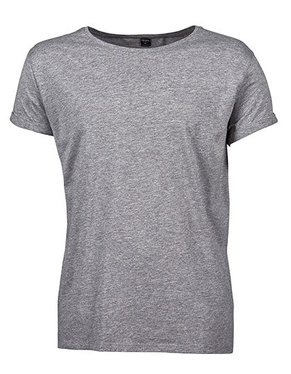 Men´s Roll-Up Tee in Heather Grey, Größe 3XL