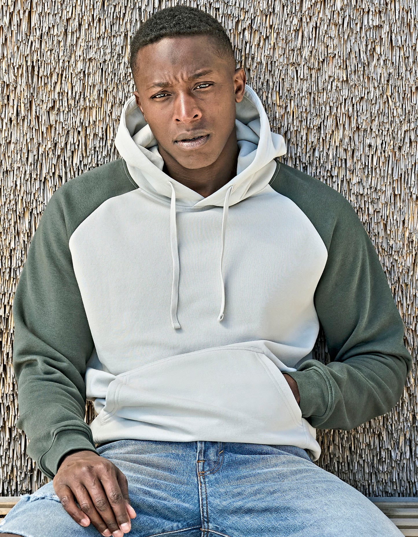 UNLABELED Two-Tone Hooded Sweatshirt