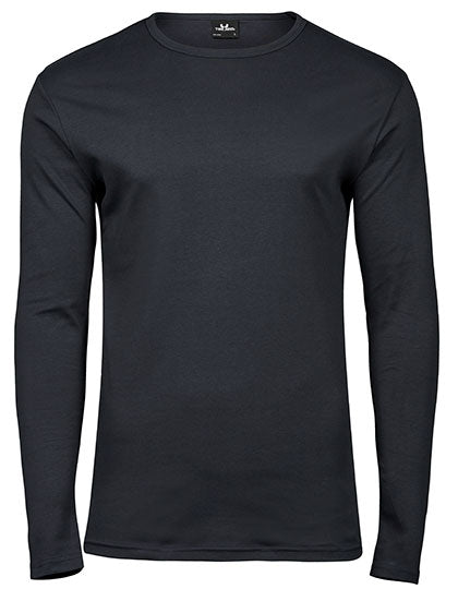 Men´s Long Sleeve Interlock Tee in Dark Grey (Solid), Größe 3XL