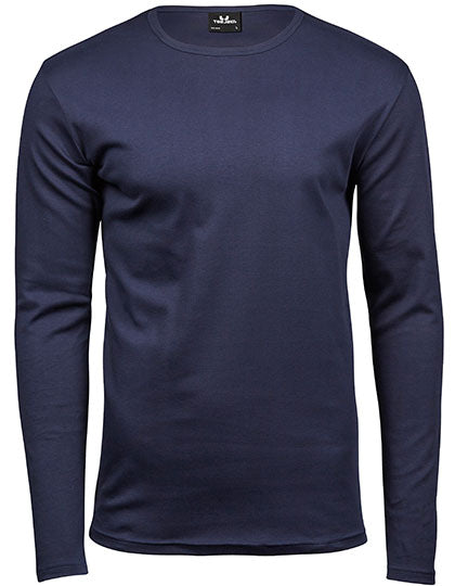 Men´s Long Sleeve Interlock Tee in Navy, Größe 3XL