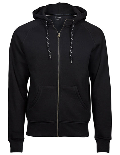 Men´s Fashion Full Zip Hood in Black, Größe 3XL