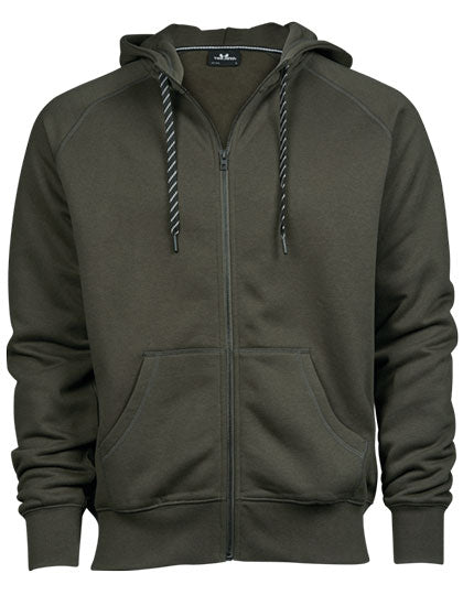 Men´s Fashion Full Zip Hood in Deep Green, Größe 3XL