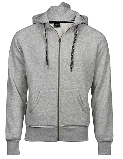 Men´s Fashion Full Zip Hood in Heather Grey, Größe 3XL