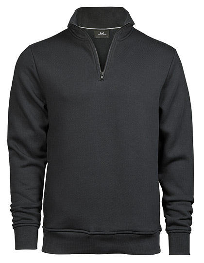 Half Zip Sweatshirt in Dark Grey (Solid), Größe 3XL