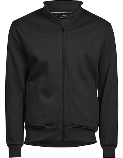 Full Zip Sweat Cardigan in Black, Größe 5XL