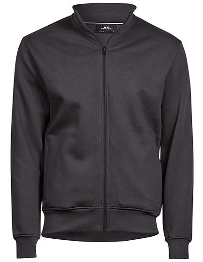 Full Zip Sweat Cardigan in Dark Grey (Solid), Größe 3XL