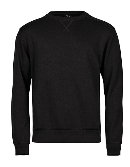 Ribbed Interlock Crew Neck in Black, Größe 3XL
