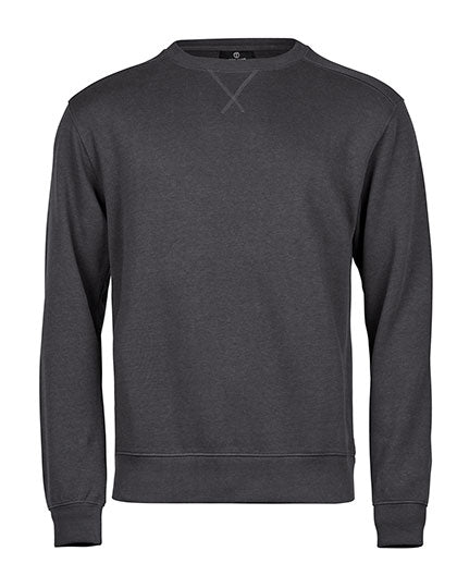 Ribbed Interlock Crew Neck in Dark Grey (Solid), Größe 3XL