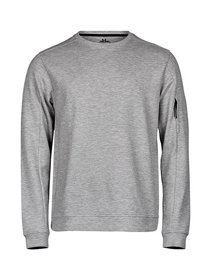 Athletic Crew Neck Sweat in Heather Grey, Größe 3XL