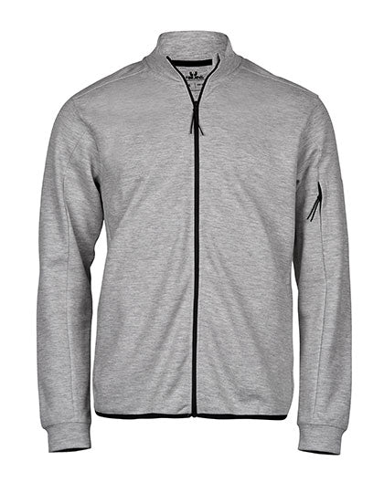 Athletic Full Zip Sweat in Heather Grey, Größe 3XL