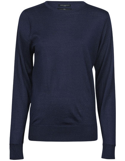 Women´s Crew Neck Sweater in Navy, Größe XXL