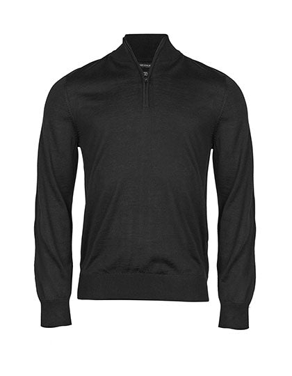Men's Half Zip in Black, Größe 3XL