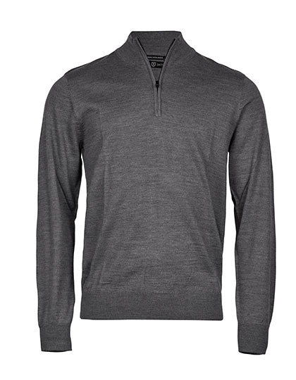 Men's Half Zip in Grey Melange, Größe 3XL