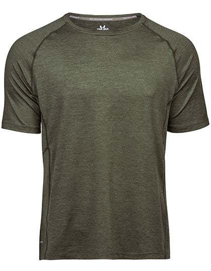 Men´s CoolDry Tee in Olive Melange, Größe 3XL