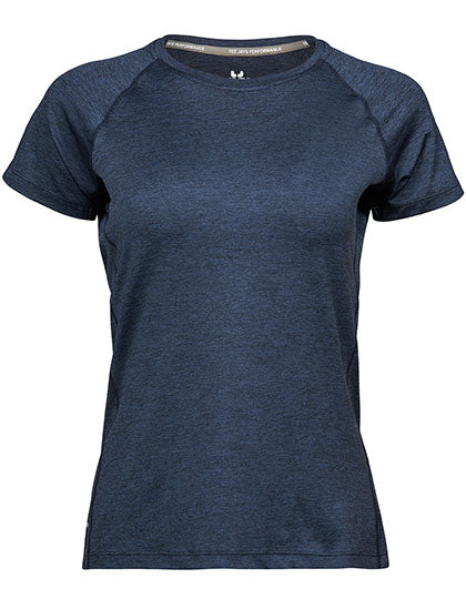 Women´s CoolDry Tee in Navy Melange, Größe XXL