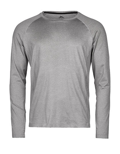 Long Sleeve CoolDry Tee in Grey Melange, Größe 3XL