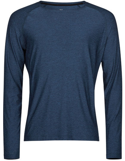 Long Sleeve CoolDry Tee in Navy Melange, Größe 3XL