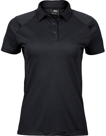 Women´s Luxury Sport Polo in Black, Größe 3XL