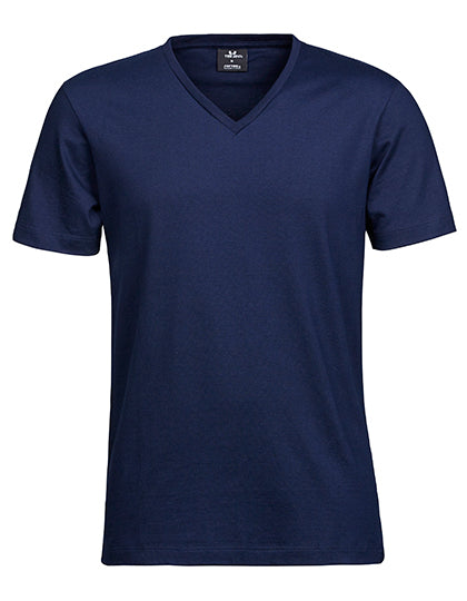 Fashion V-Neck Sof Tee in Navy, Größe 3XL