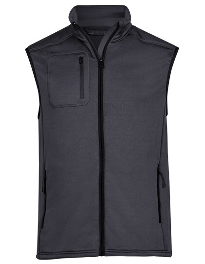 Stretch Fleece Bodywarmer in Dark Grey (Solid), Größe 3XL