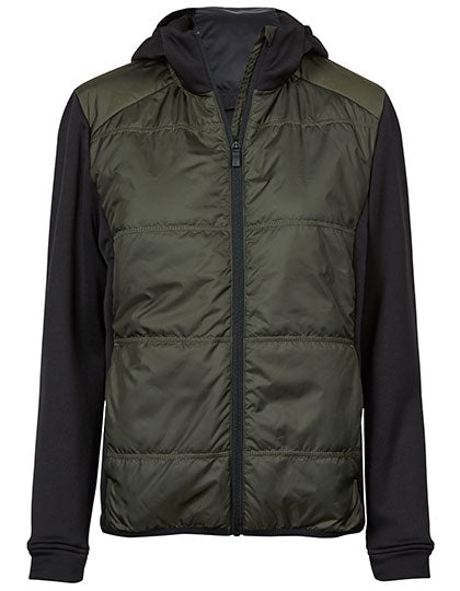 Women´s Hybrid-Stretch Hooded Jacket in Deep Green, Größe 3XL