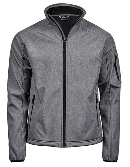 Men´s Lightweight Performance Softshell Jacket in Grey Melange, Größe 3XL