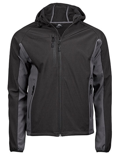 Men´s Hooded Lightweight Performance Softshell Jacket in Black, Größe 3XL