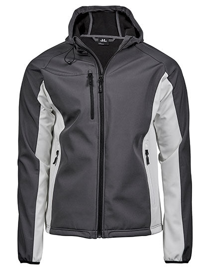 Men´s Hooded Lightweight Performance Softshell Jacket in Dark Grey (Solid), Größe 3XL